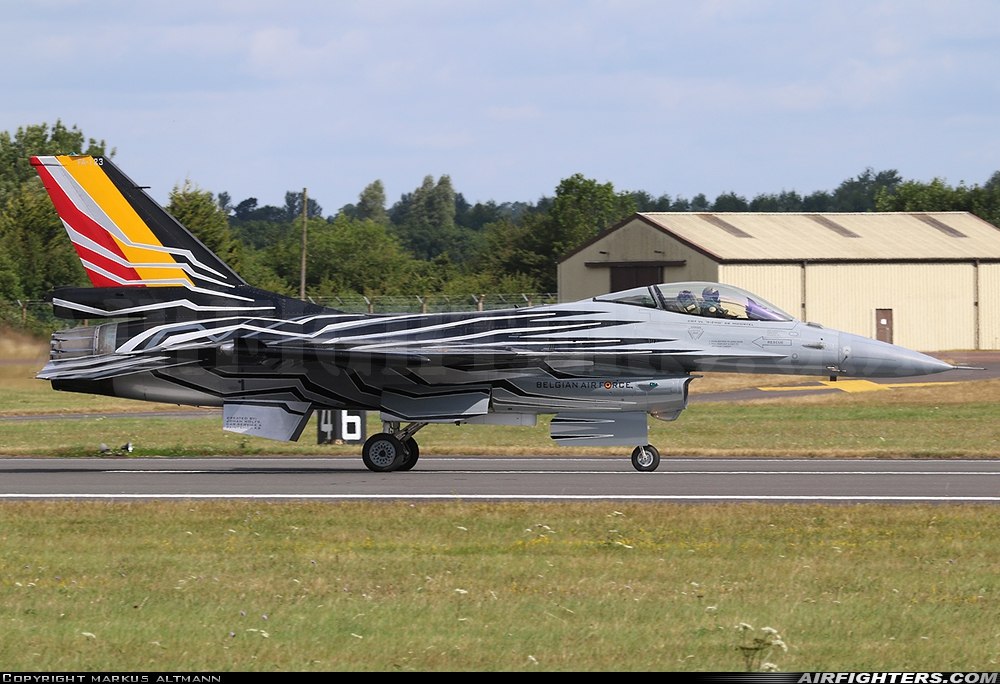 Belgium - Air Force General Dynamics F-16AM Fighting Falcon FA-123 at Fairford (FFD / EGVA), UK