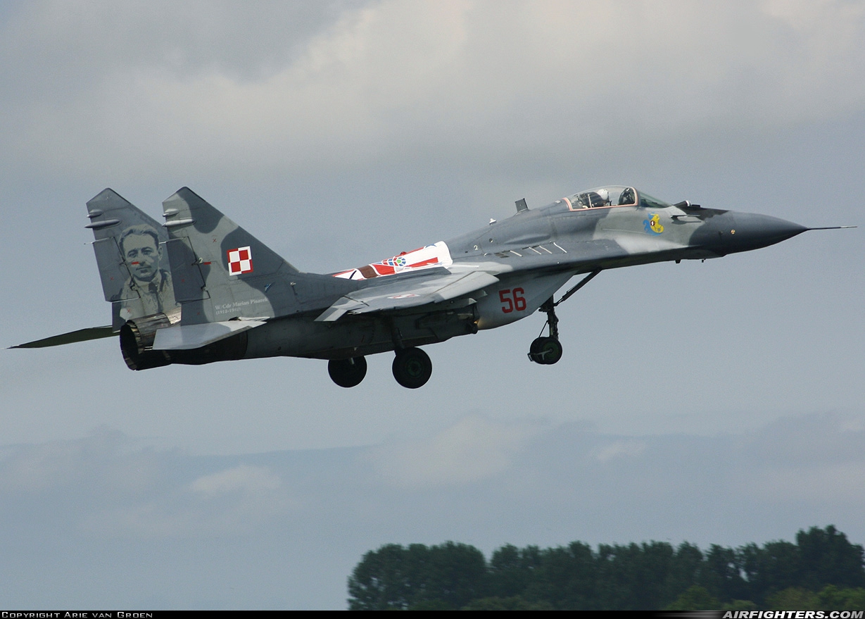 Poland - Air Force Mikoyan-Gurevich MiG-29A (9.12A) 56 at Leeuwarden (LWR / EHLW), Netherlands