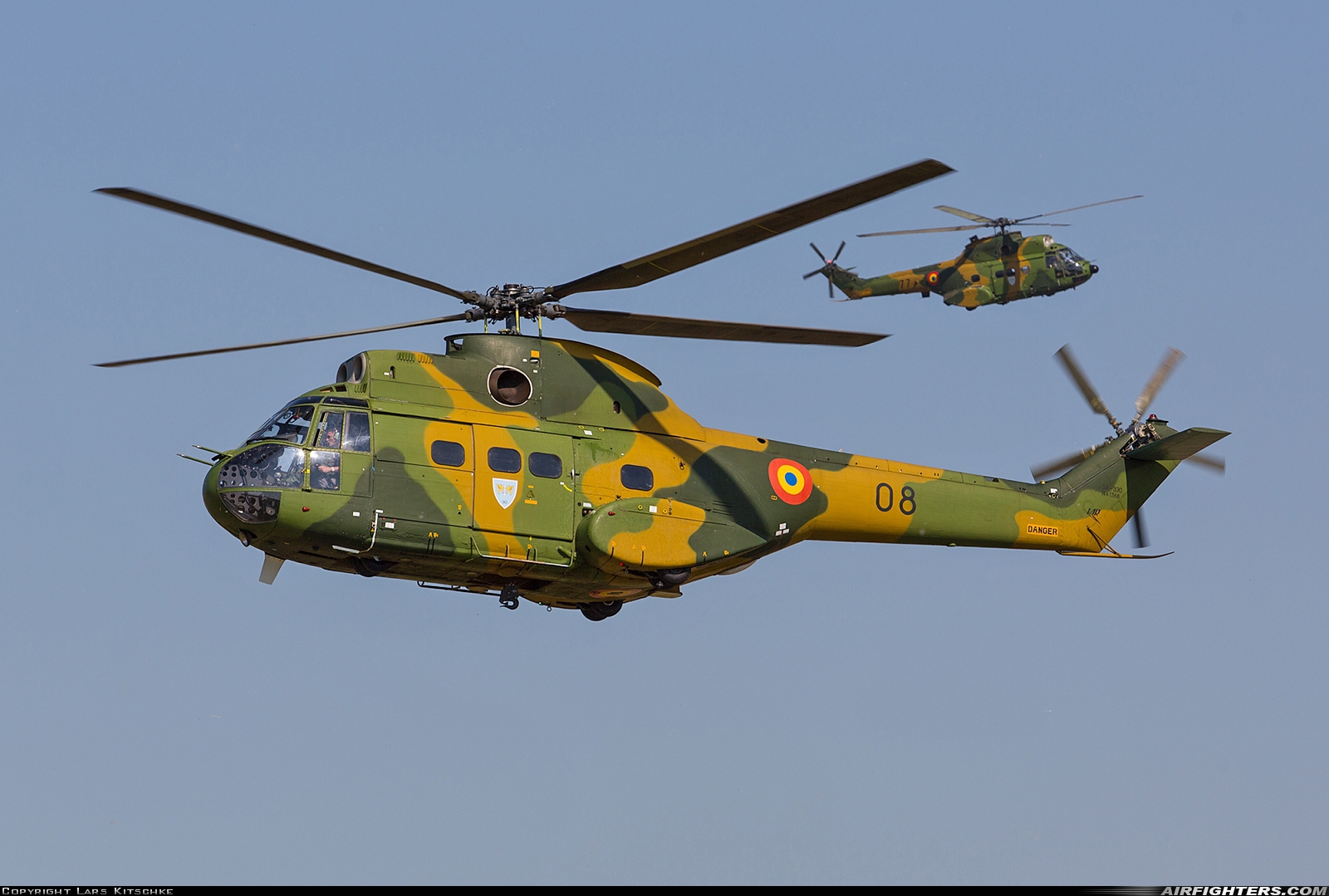 Romania - Air Force IAR-330L Puma 08 at Bucharest - Henri Coanda (Otopeni) (OTP / LROP), Romania