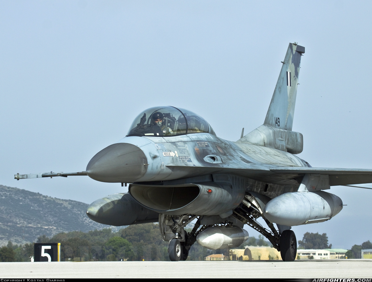 Greece - Air Force General Dynamics F-16D Fighting Falcon 149 at Araxos (GPA / LGRX), Greece