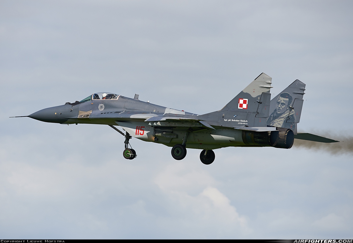 Poland - Air Force Mikoyan-Gurevich MiG-29A (9.12A) 115 at Leeuwarden (LWR / EHLW), Netherlands