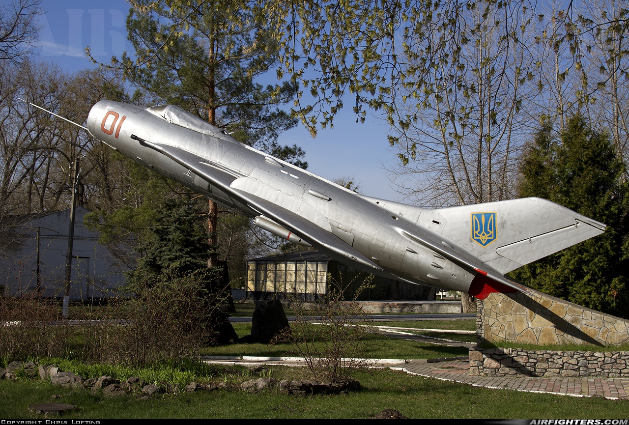 Ukraine - Air Force Mikoyan-Gurevich MiG-19 01 RED at Vasilkov (UKKW), Ukraine