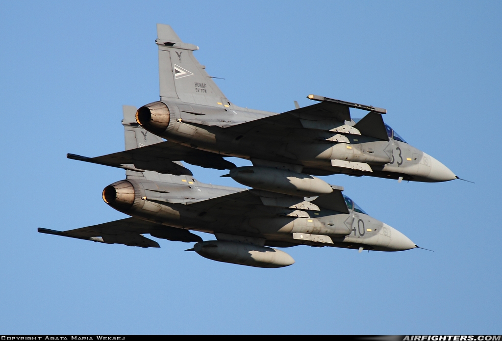 Hungary - Air Force Saab JAS-39C Gripen 33 at Off-Airport - Budapest, Hungary