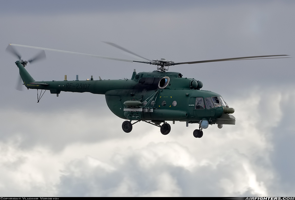 Russia - Border Guard Mil Mi-8AMTSh RF-23107 at Off-Airport - Moscow, Russia
