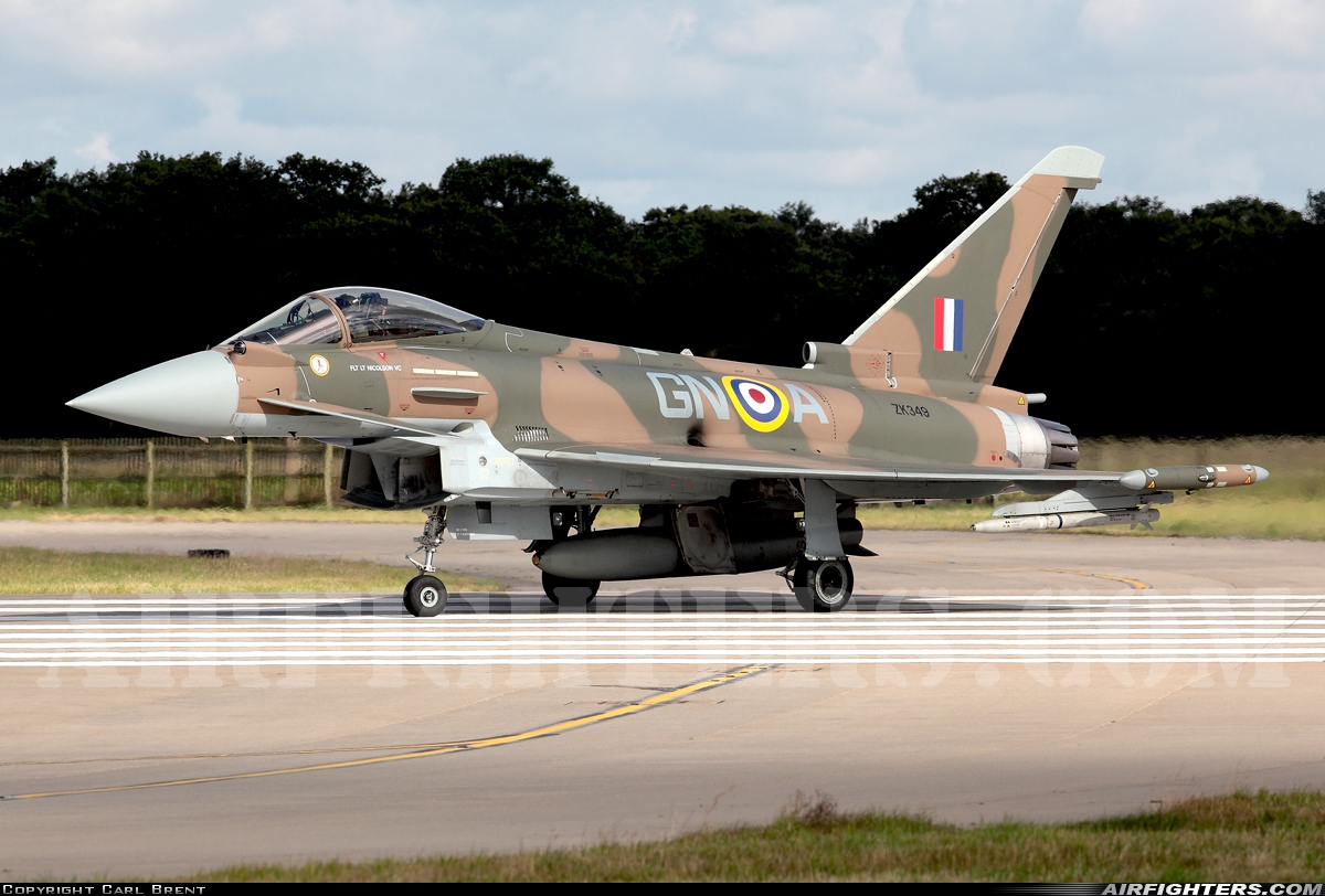 UK - Air Force Eurofighter Typhoon FGR4 ZK349 at Coningsby (EGXC), UK