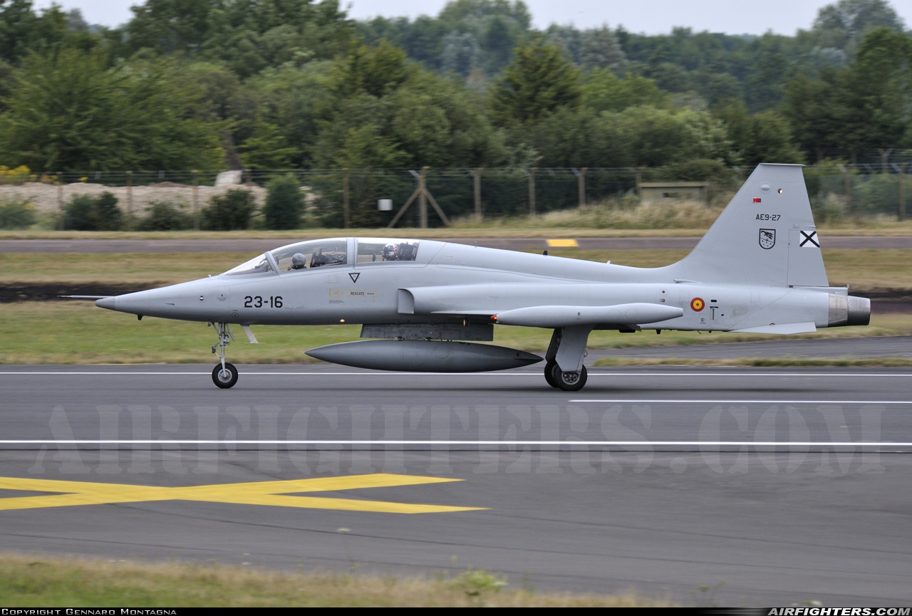 Spain - Air Force Northrop SF-5M Freedom Fighter AE.9-27 at Fairford (FFD / EGVA), UK