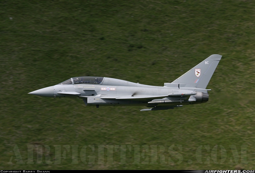 UK - Air Force Eurofighter Typhoon T1 ZJ800 at Off-Airport - Machynlleth Loop Area, UK