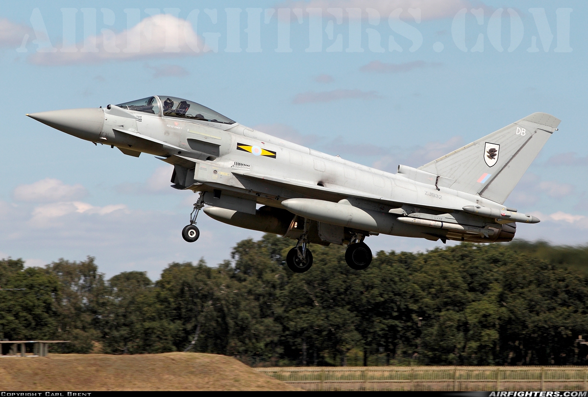 UK - Air Force Eurofighter Typhoon FGR4 ZJ932 at Coningsby (EGXC), UK
