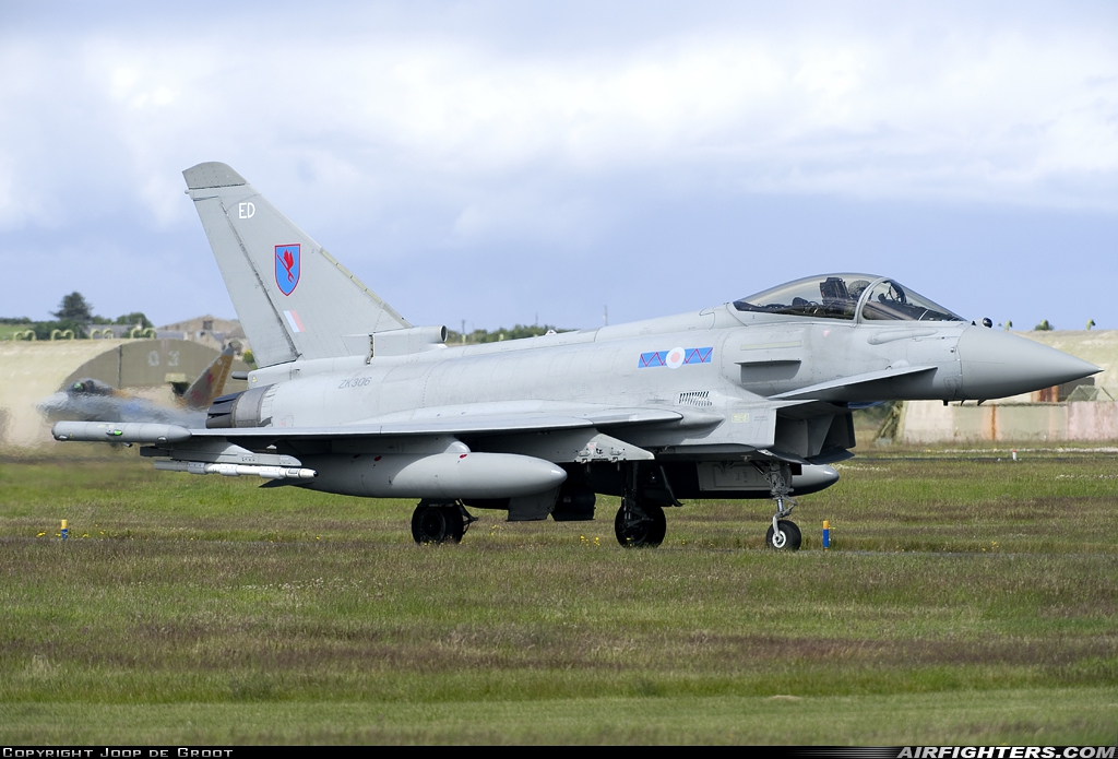 UK - Air Force Eurofighter Typhoon FGR4 ZK306 at Lossiemouth (LMO / EGQS), UK