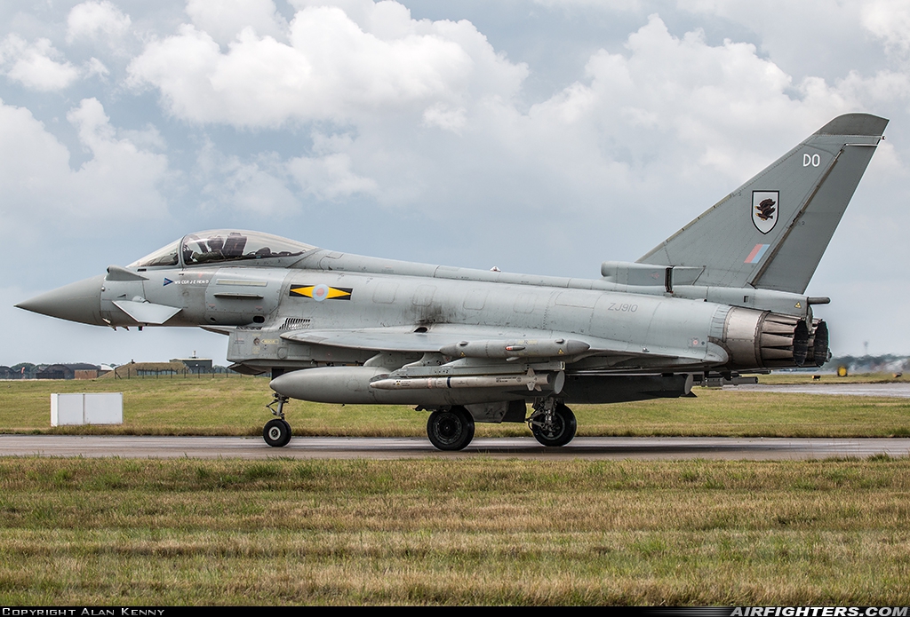 UK - Air Force Eurofighter Typhoon FGR4 ZJ910 at Coningsby (EGXC), UK