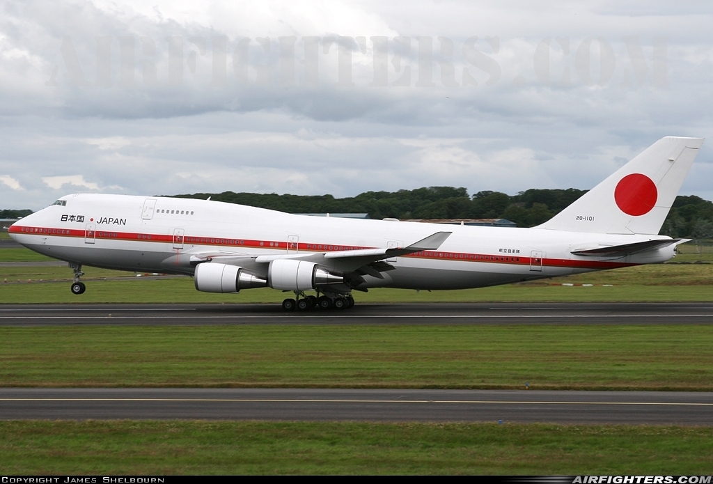 Japan - Air Force Boeing 747-47C 20-1101 at Glasgow - Prestwick (PIK / EGPK), UK