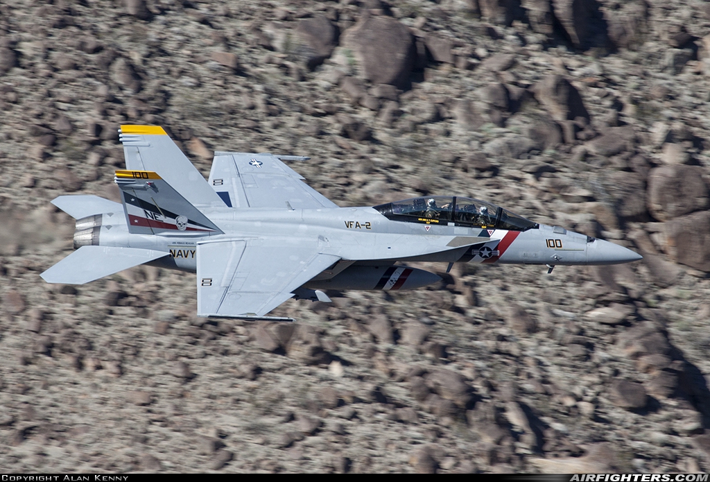 USA - Navy Boeing F/A-18F Super Hornet 166977 at Off-Airport - Death Valley, USA