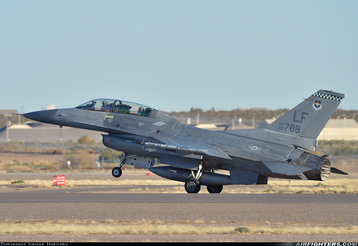 USA - Air Force General Dynamics F-16D Fighting Falcon 90-0788 at Glendale (Phoenix) - Luke AFB (LUF / KLUF), USA