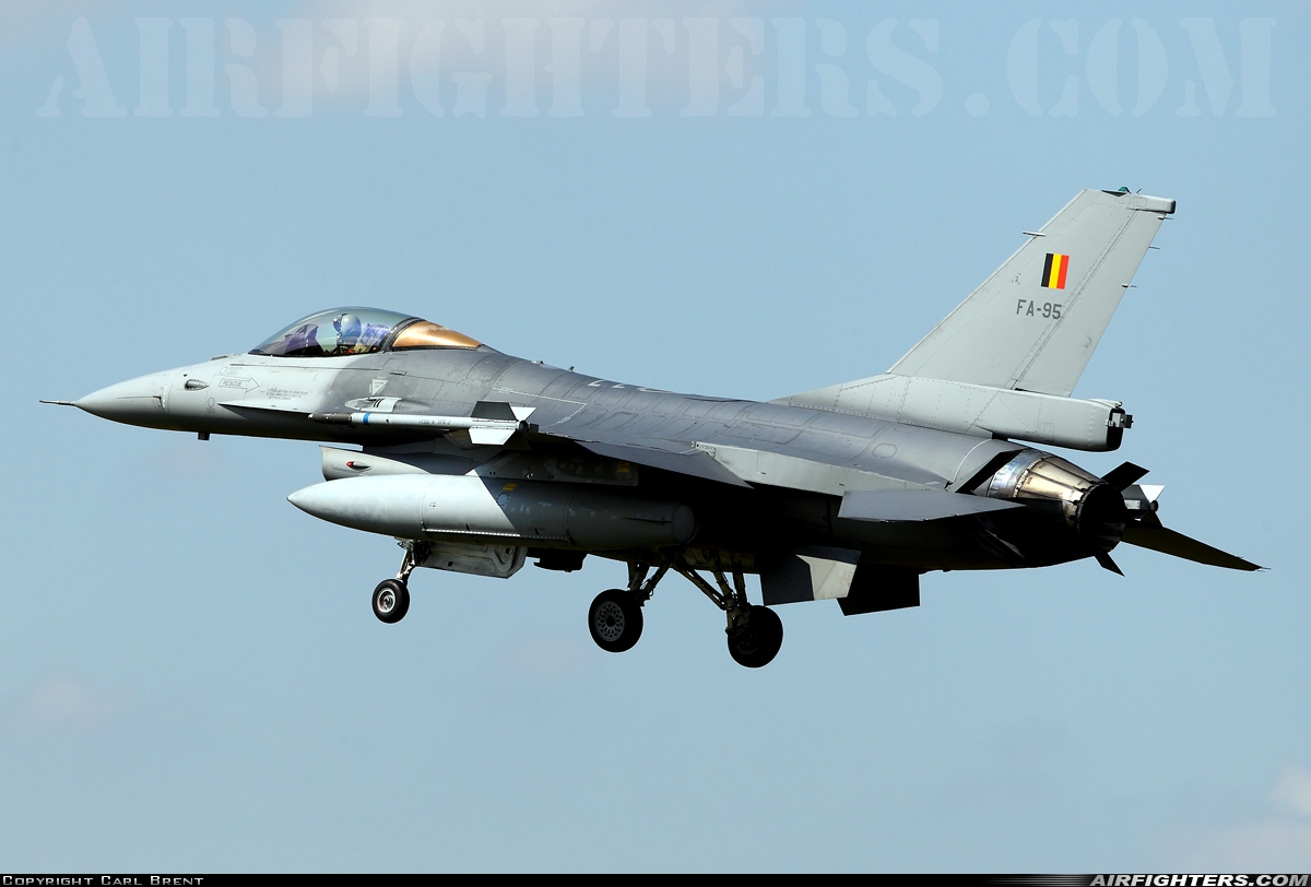 Belgium - Air Force General Dynamics F-16AM Fighting Falcon FA-95 at Kleine Brogel (EBBL), Belgium