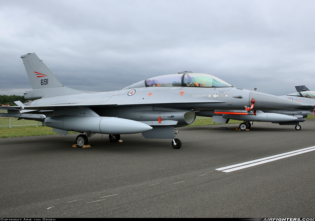 Norway - Air Force General Dynamics F-16BM Fighting Falcon 691 at Breda - Gilze-Rijen (GLZ / EHGR), Netherlands