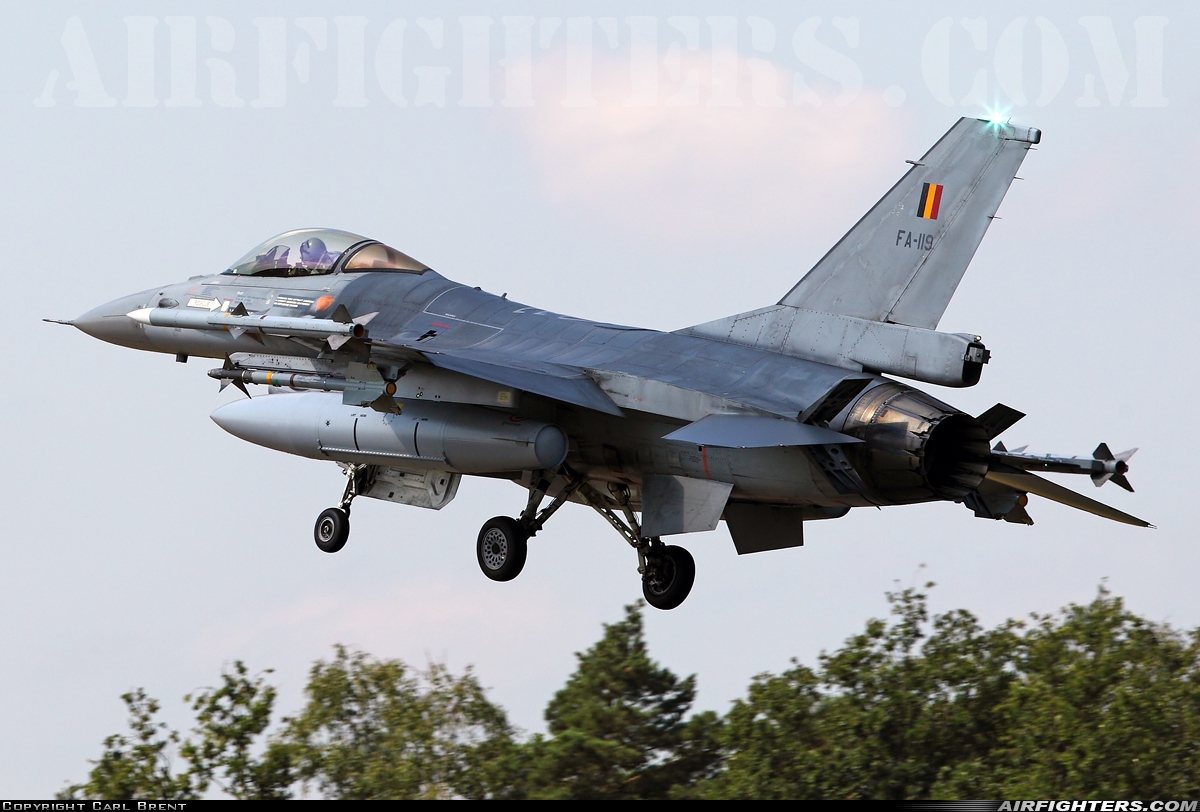 Belgium - Air Force General Dynamics F-16AM Fighting Falcon FA-119 at Kleine Brogel (EBBL), Belgium