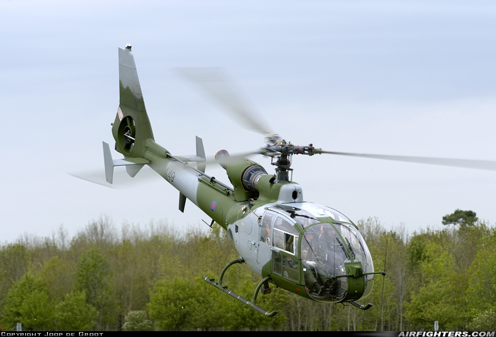 UK - Army Westland SA-341B Gazelle AH1 XX449 at Off-Airport - Salisbury Plain, UK