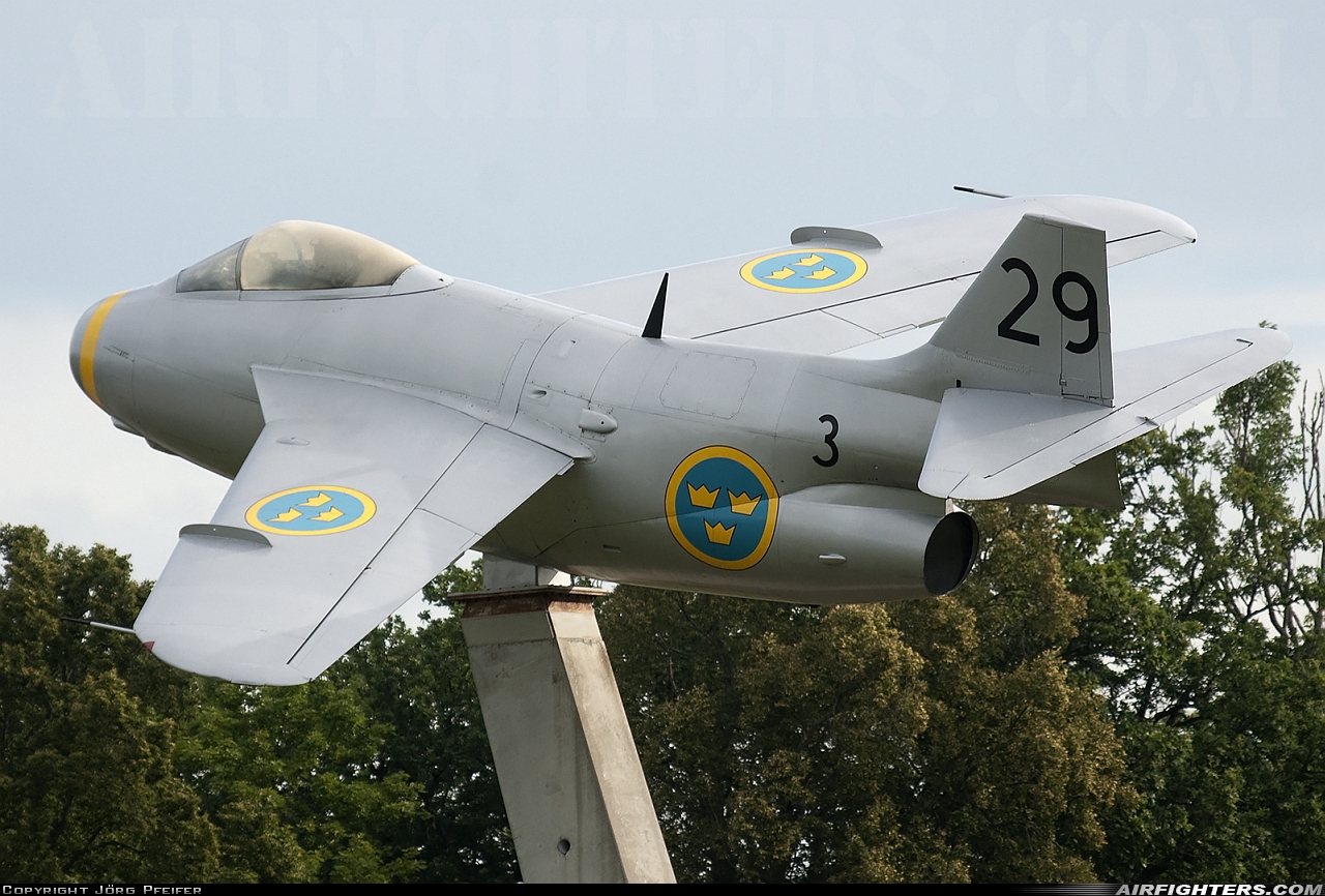 Sweden - Air Force Saab J29F Tunnan 29441 at Off-Airport - Linkoping, Sweden