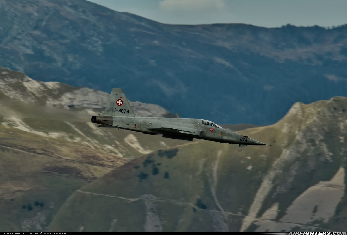 Switzerland - Air Force Northrop F-5E Tiger II J-3074 at Off-Airport - Axalp, Switzerland