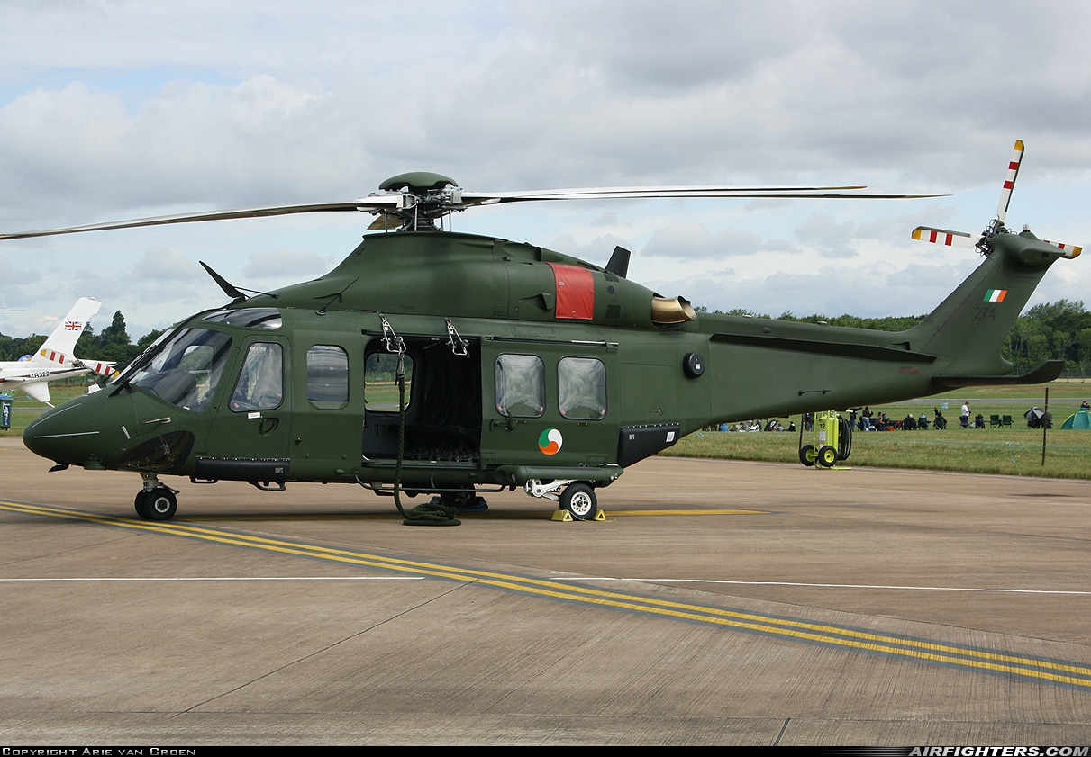 Ireland - Air Force AgustaWestland AW139 274 at Fairford (FFD / EGVA), UK