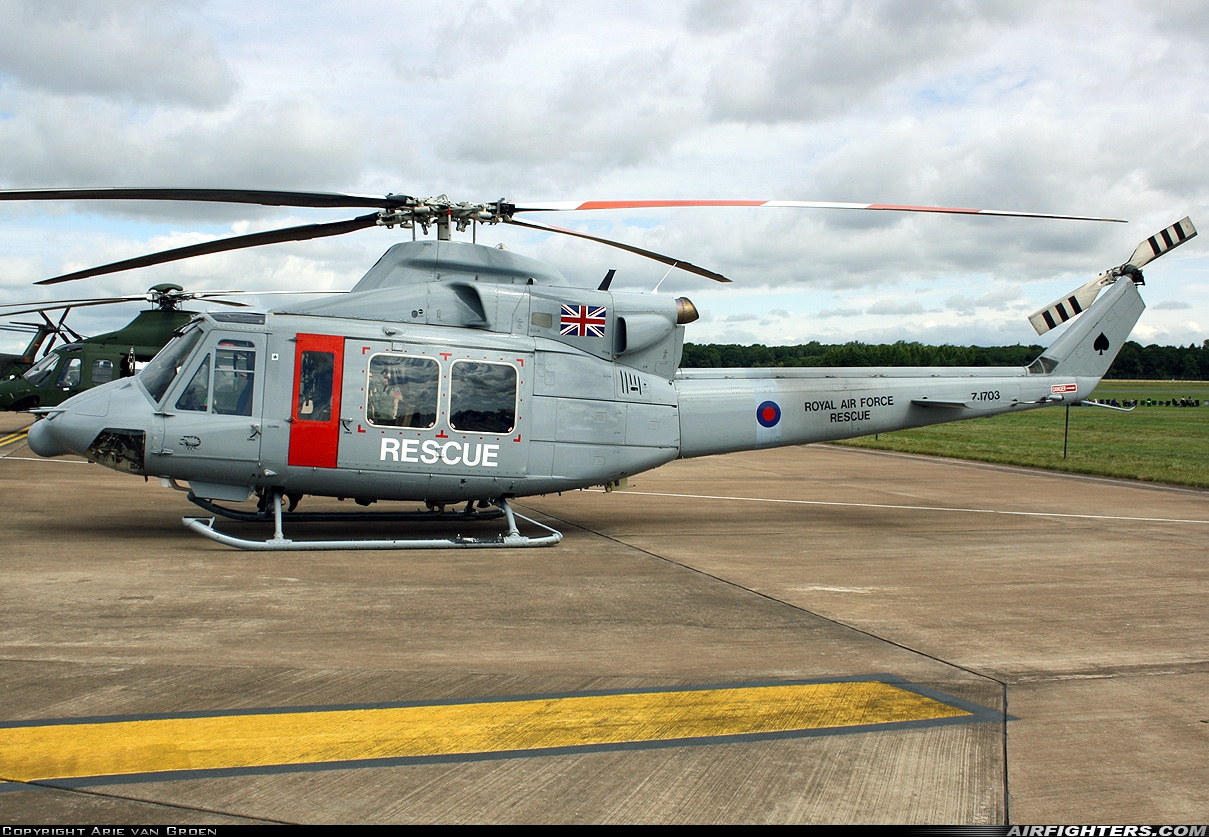 UK - Air Force Bell 412EP Griffin HAR2 ZJ703 at Fairford (FFD / EGVA), UK