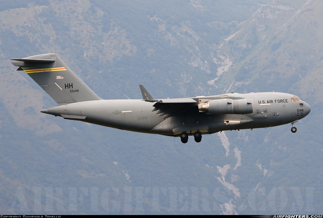 USA - Air Force Boeing C-17A Globemaster III 05-5148 at Aviano (- Pagliano e Gori) (AVB / LIPA), Italy