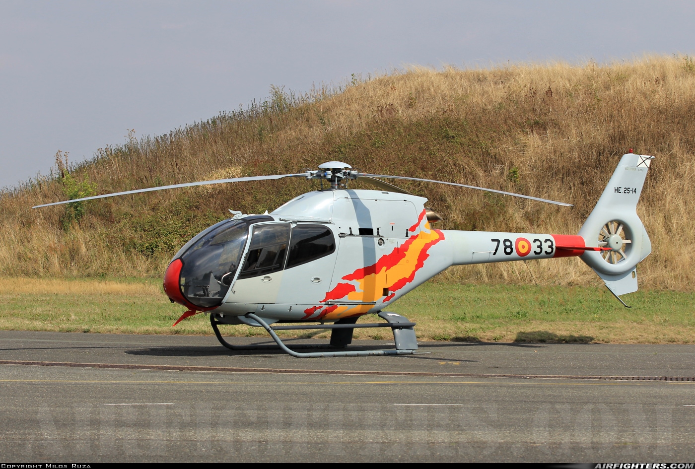 Spain - Air Force Eurocopter EC-120B Colibri HE.25-14 at Hradec Kralove (LKHK), Czech Republic