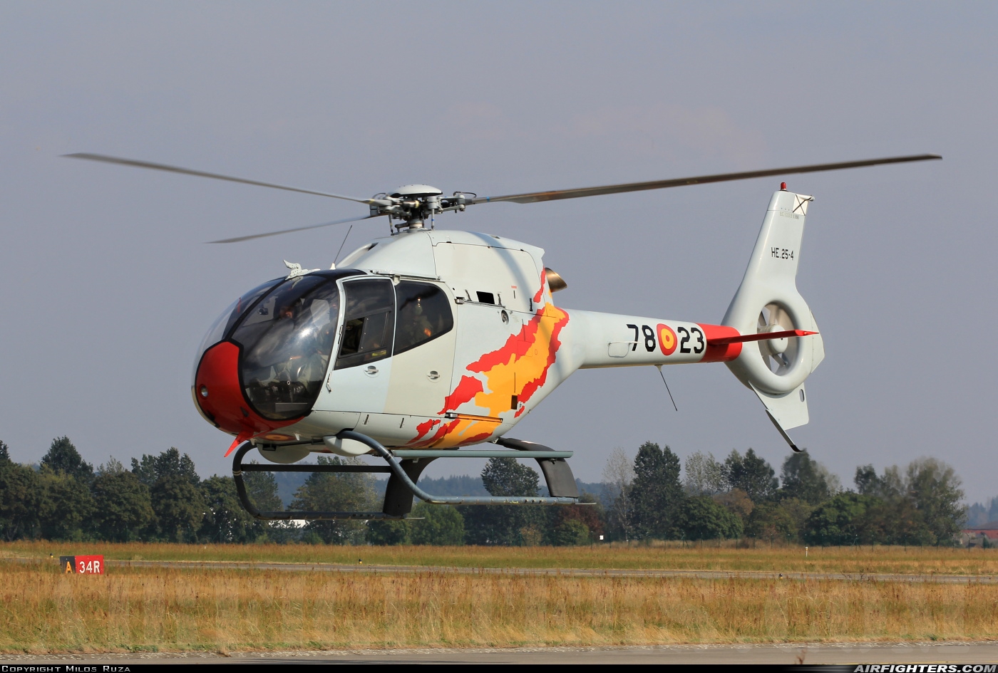 Spain - Air Force Eurocopter EC-120B Colibri HE.25-4 at Hradec Kralove (LKHK), Czech Republic
