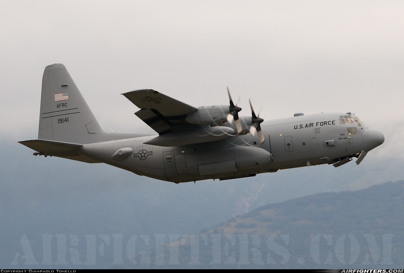 USA - Air Force Lockheed C-130H Hercules (L-382) 91-9141 at Aviano (- Pagliano e Gori) (AVB / LIPA), Italy