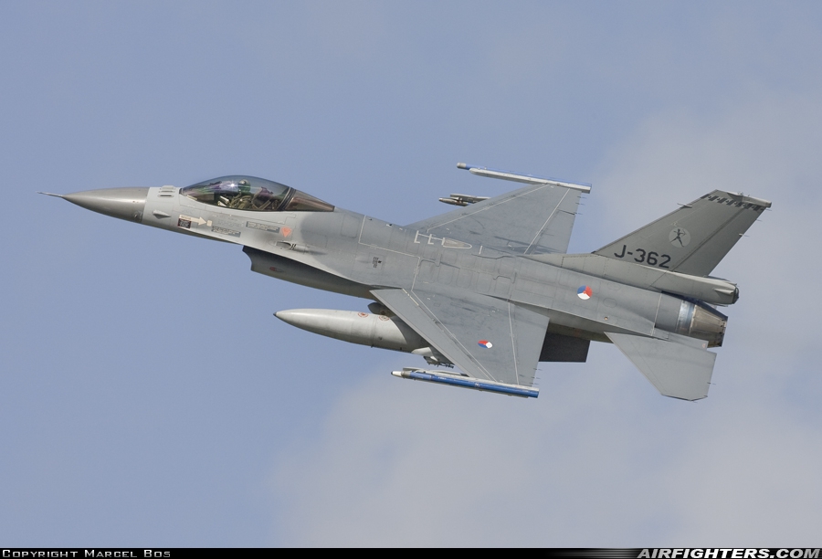 Netherlands - Air Force General Dynamics F-16AM Fighting Falcon J-362 at Leeuwarden (LWR / EHLW), Netherlands