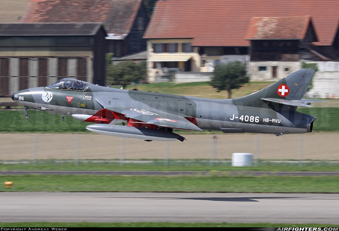 Private - Air Vampires SA Hawker Hunter F58 HB-RVU at Payerne (LSMP), Switzerland