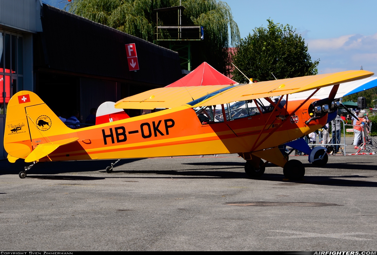 Private - Flying Ranch AG Piper J-3C-65 Cub HB-OKP at Bex (LSGB), Switzerland
