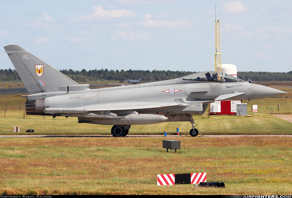 UK - Air Force Eurofighter Typhoon FGR4 ZK310 at Lossiemouth (LMO / EGQS), UK