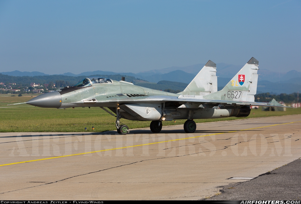 Slovakia - Air Force Mikoyan-Gurevich MiG-29AS 6627 at Sliac (LZSL), Slovakia