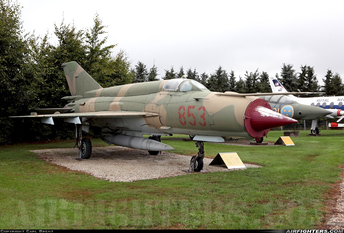 East Germany - Air Force Mikoyan-Gurevich MiG-21bis 853 at Off-Airport - Hermeskeil, Germany