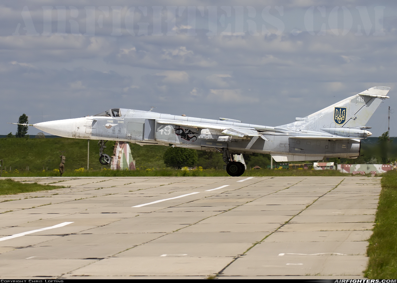 Ukraine - Air Force Sukhoi Su-24M  at Starokonstantinov (UKLS), Ukraine