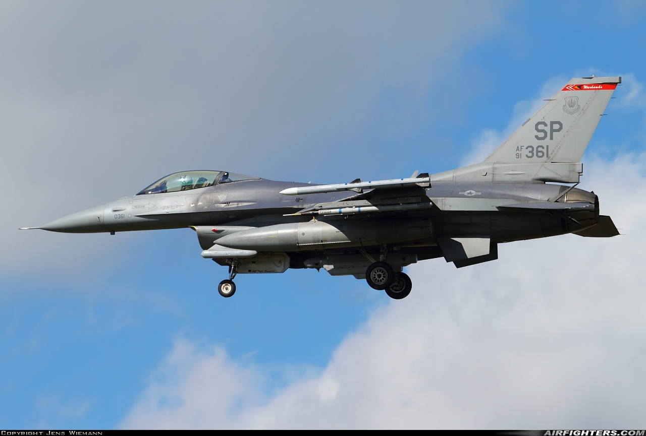 USA - Air Force General Dynamics F-16C Fighting Falcon 91-0361 at Spangdahlem (SPM / ETAD), Germany