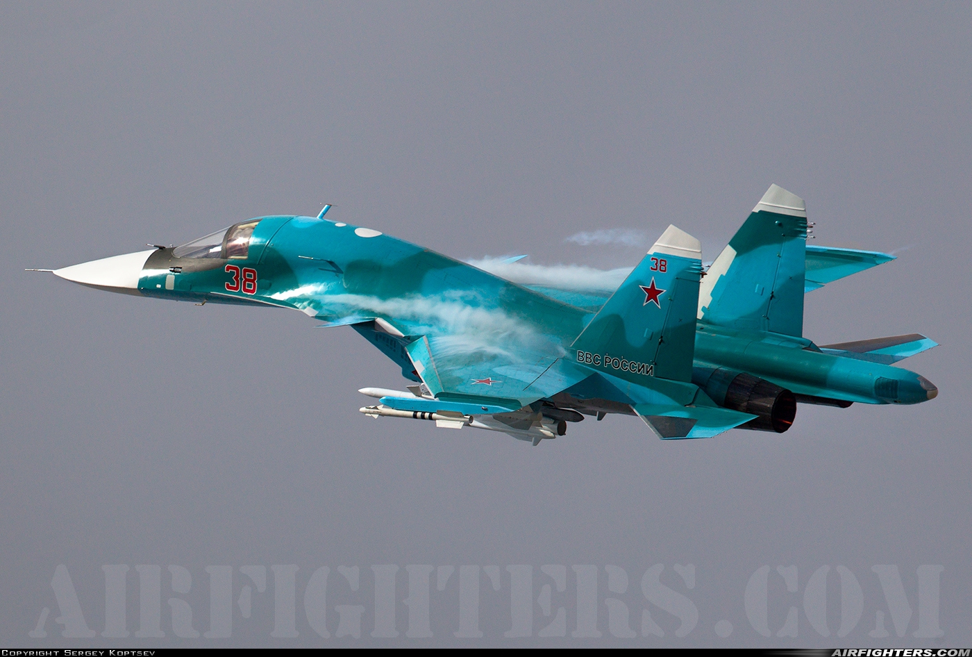 Russia - Air Force Sukhoi Su-34 Fullback  at Off-Airport - Zhukovsky, Russia