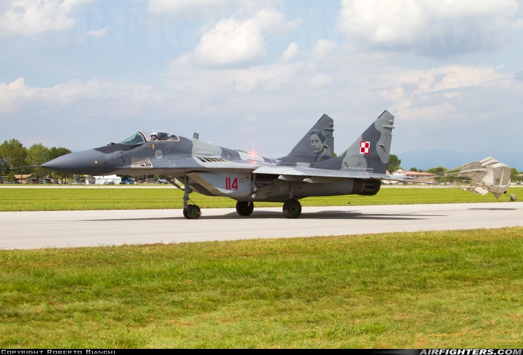 Poland - Air Force Mikoyan-Gurevich MiG-29A (9.12A) 114 at Rivolto (LIPI), Italy