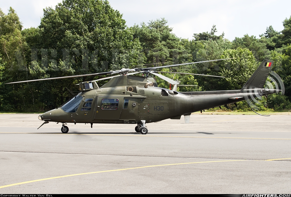 Belgium - Army Agusta A-109HA (A-109BA) H30 at Kleine Brogel (EBBL), Belgium