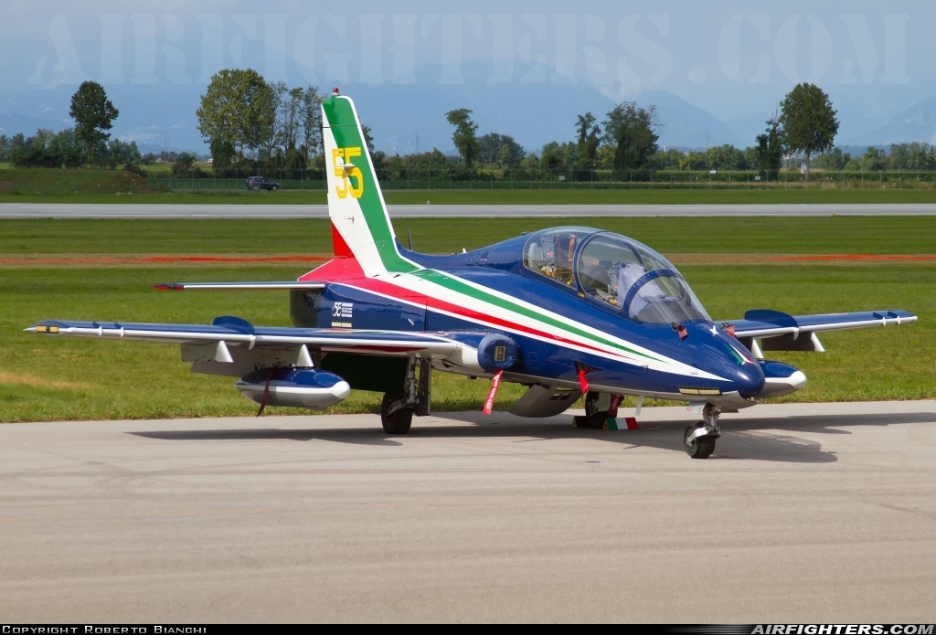 Italy - Air Force Aermacchi MB-339PAN MM55055 at Rivolto (LIPI), Italy