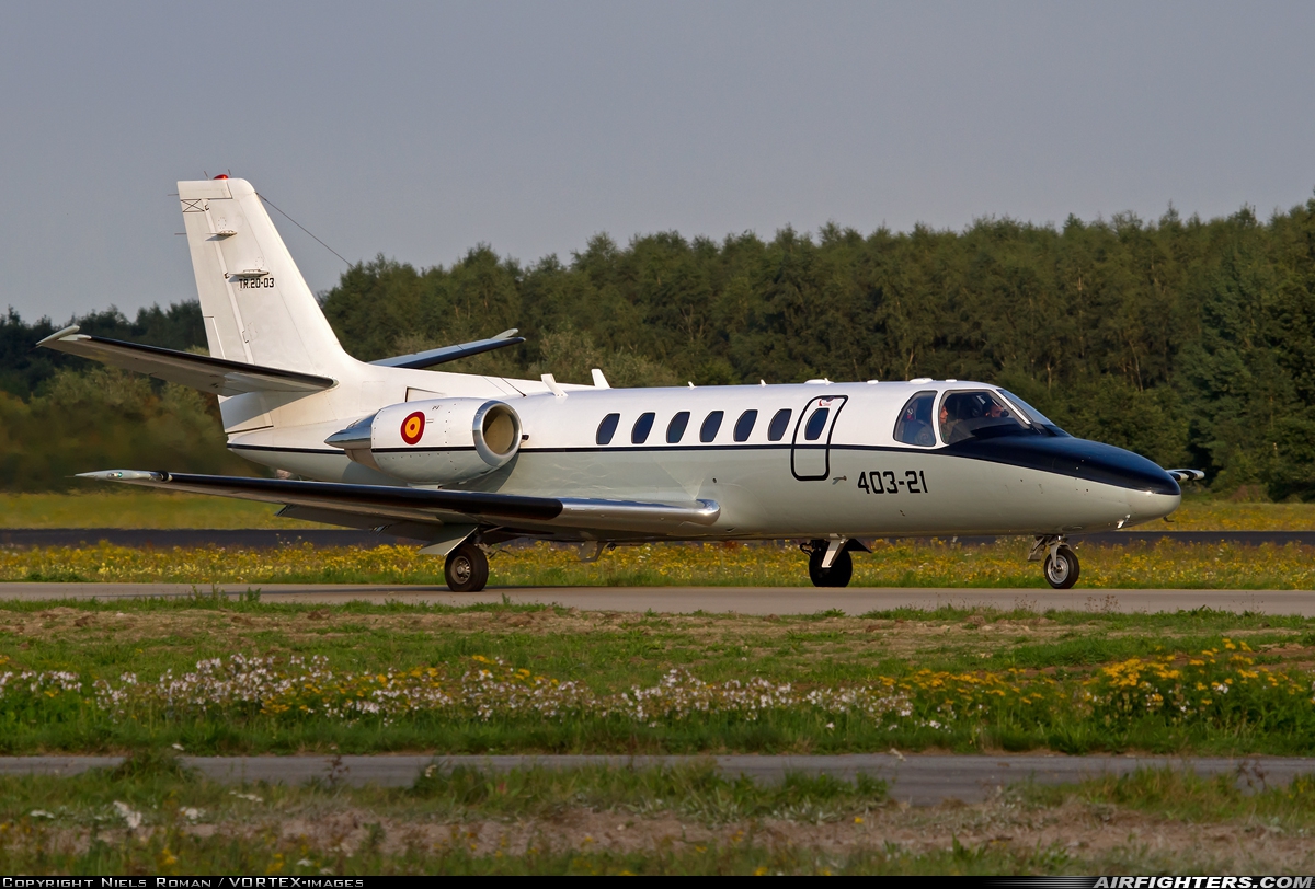 Spain - Air Force Cessna 560 Citation V TR.20-03 at Eindhoven (- Welschap) (EIN / EHEH), Netherlands