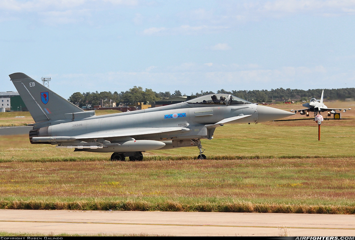 UK - Air Force Eurofighter Typhoon FGR4 ZK328 at Lossiemouth (LMO / EGQS), UK