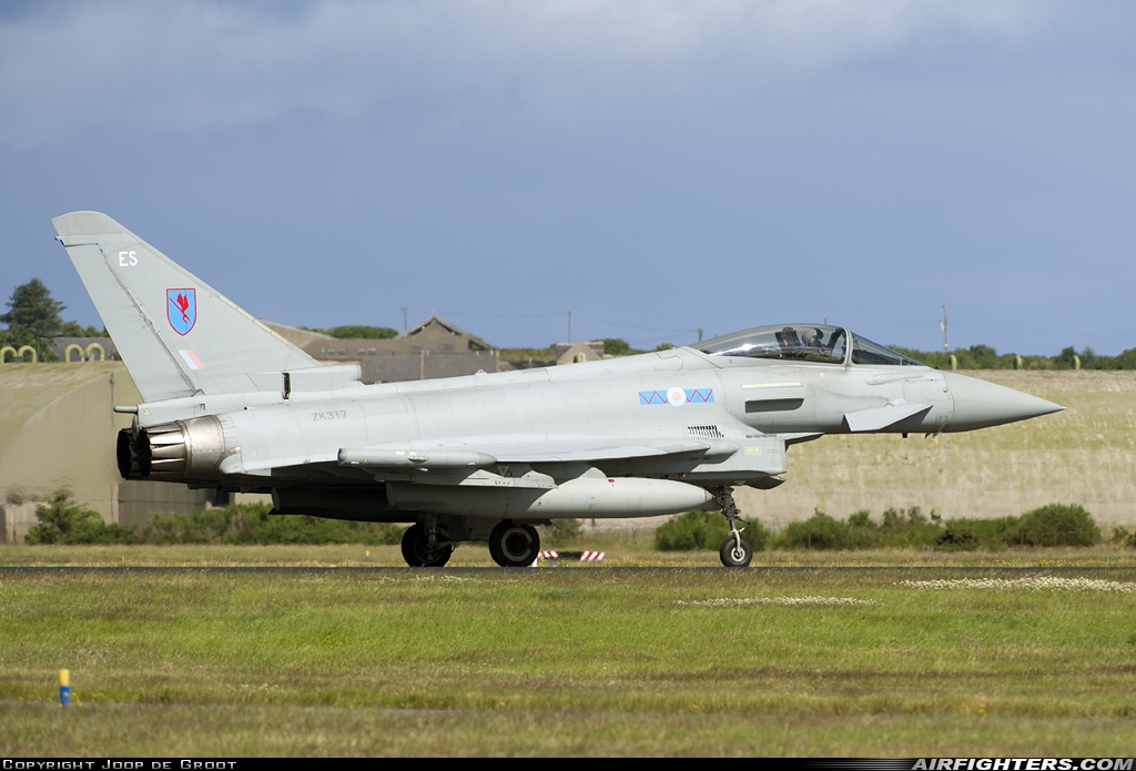 UK - Air Force Eurofighter Typhoon FGR4 ZK317 at Lossiemouth (LMO / EGQS), UK