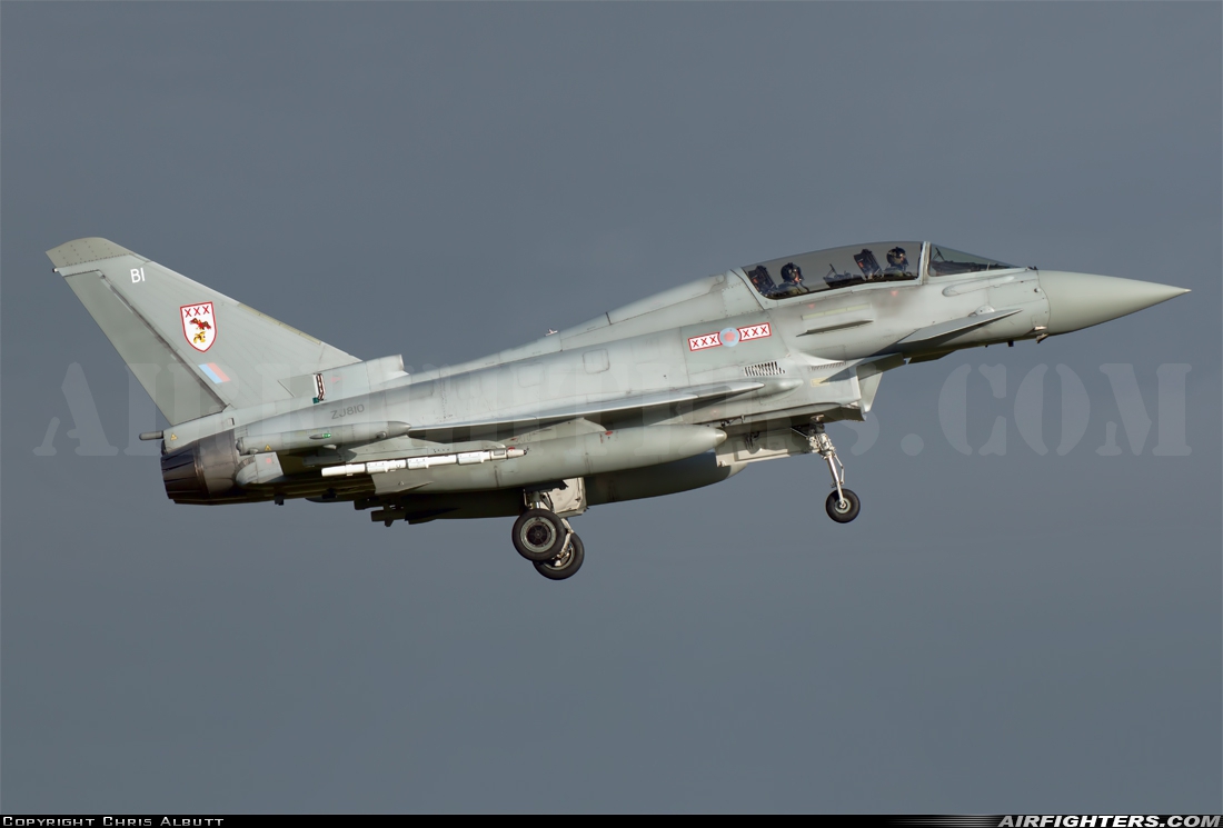 UK - Air Force Eurofighter Typhoon T3 ZJ810 at Coningsby (EGXC), UK