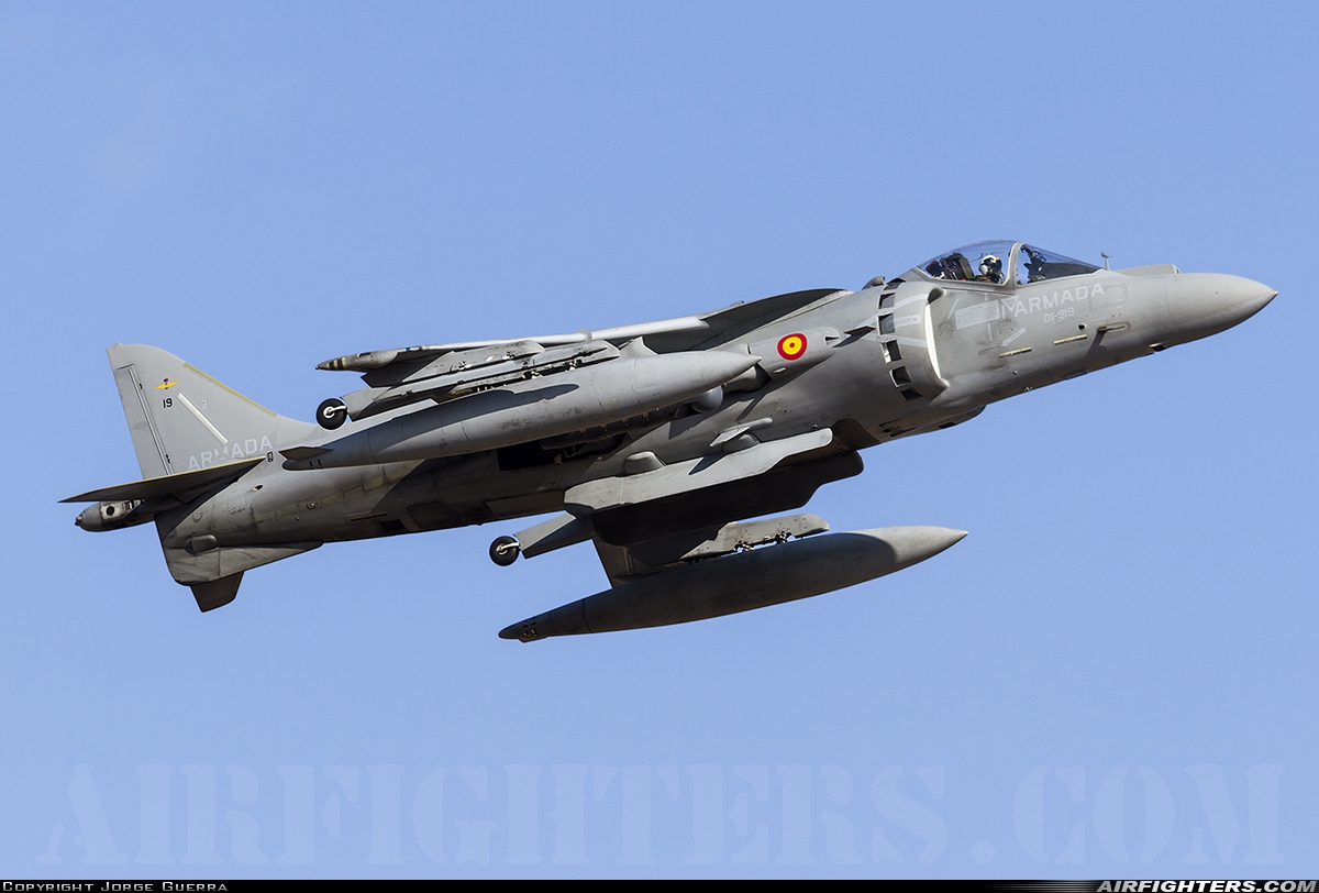Spain - Navy McDonnell Douglas EAV-8B+ Harrier II VA.1B-29 at Murcia - San Javier (MJV / LELC), Spain