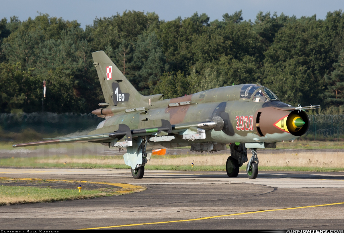 Poland - Air Force Sukhoi Su-22M4 Fitter-K 3920 at Kleine Brogel (EBBL), Belgium