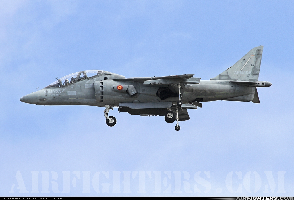 Spain - Navy McDonnell Douglas TAV-8B Harrier II VA.1B-33 at Rota (LERT), Spain