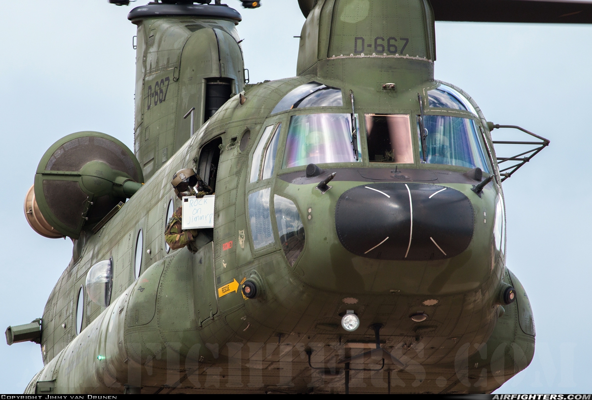 Netherlands - Air Force Boeing Vertol CH-47D Chinook D-667 at Off-Airport - Oirschotse Heide (GLV5), Netherlands