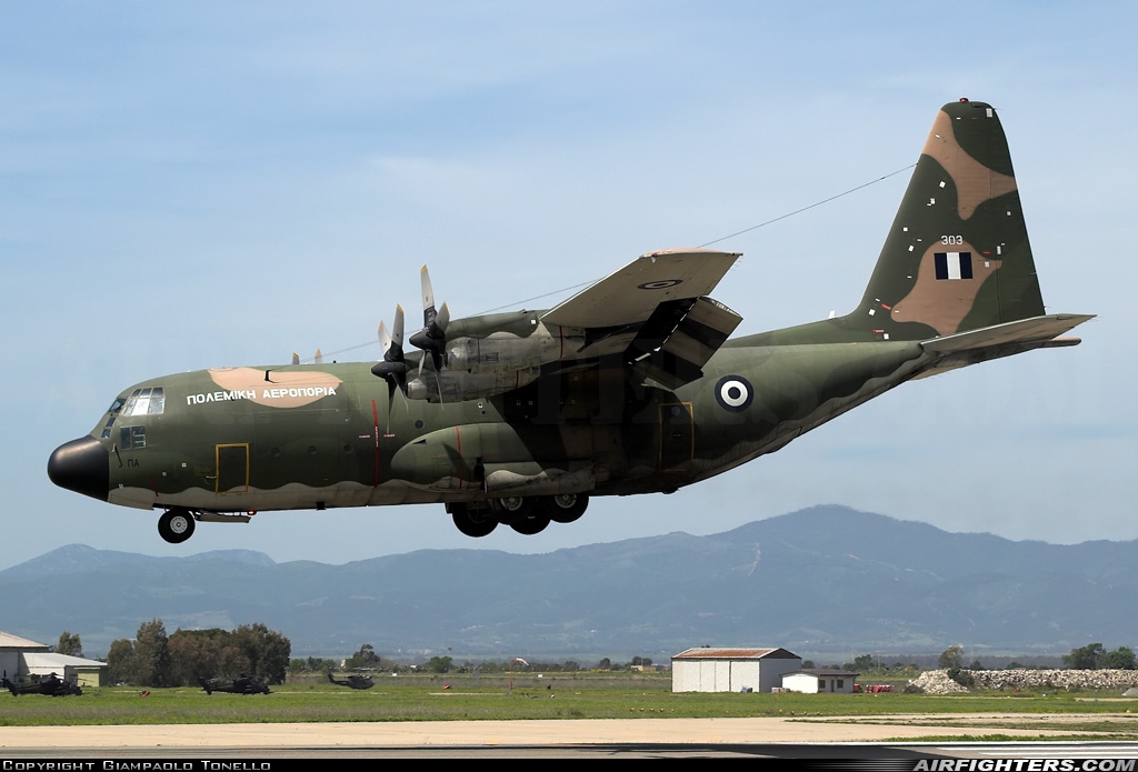 Greece - Air Force Lockheed C-130B Hercules (L-282) 303 at Decimomannu - (DCI / LIED), Italy